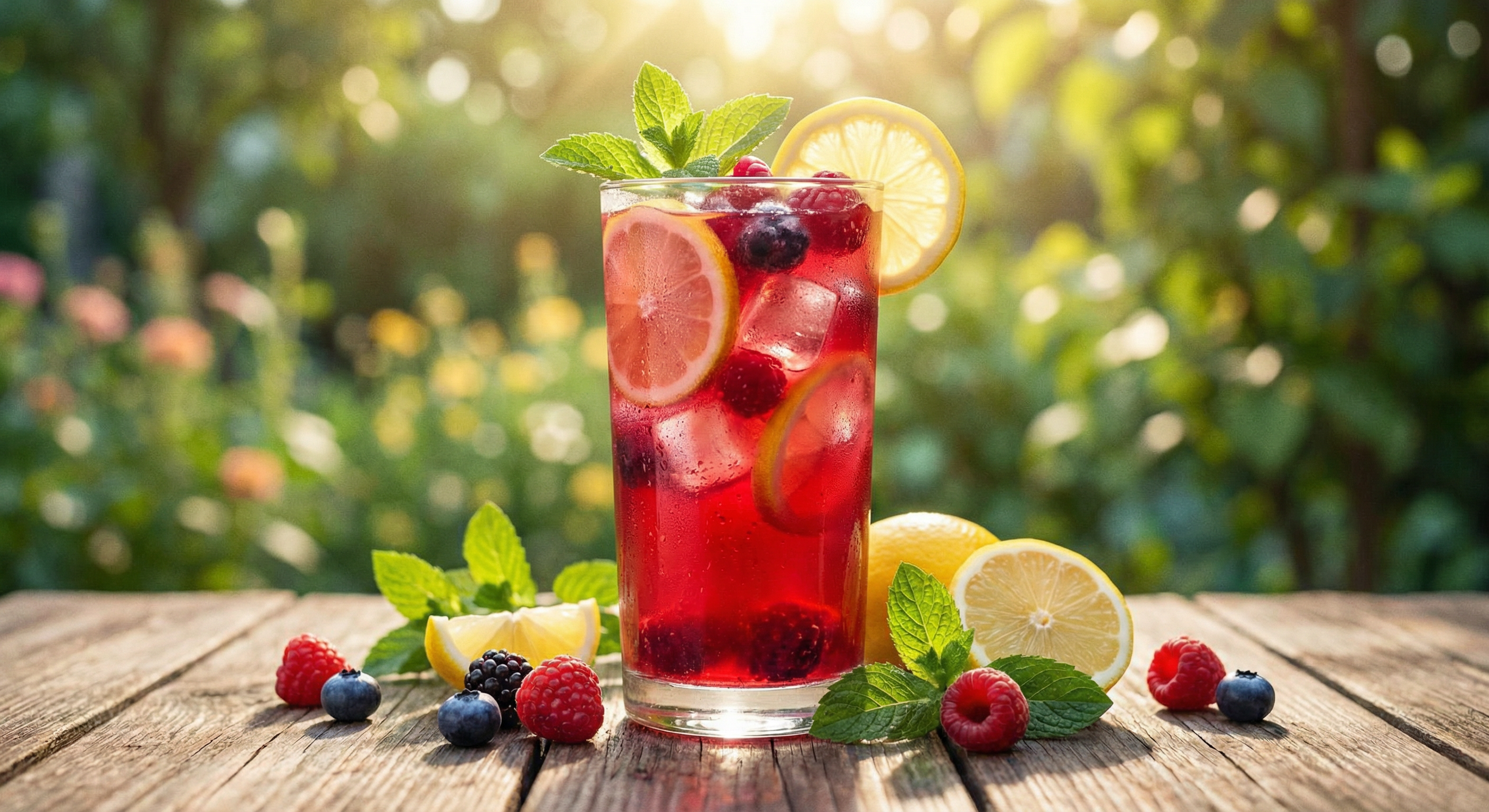 Лимонад с ягодным сиропом