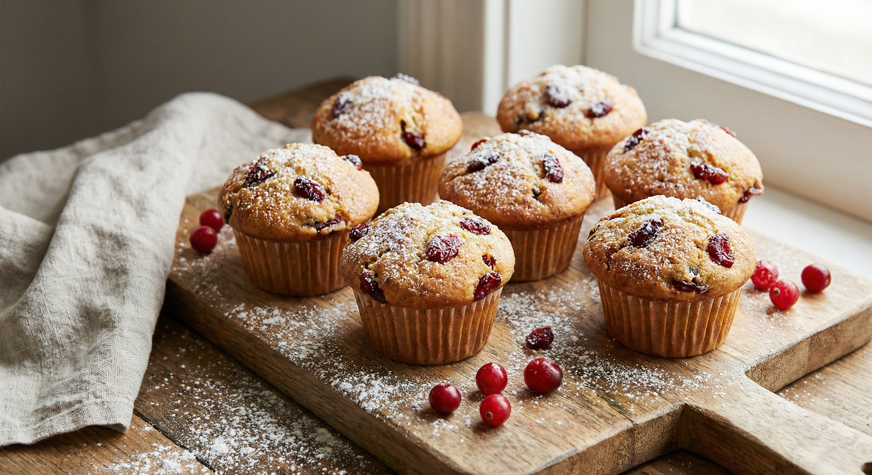 Маффины с вяленой клюквой