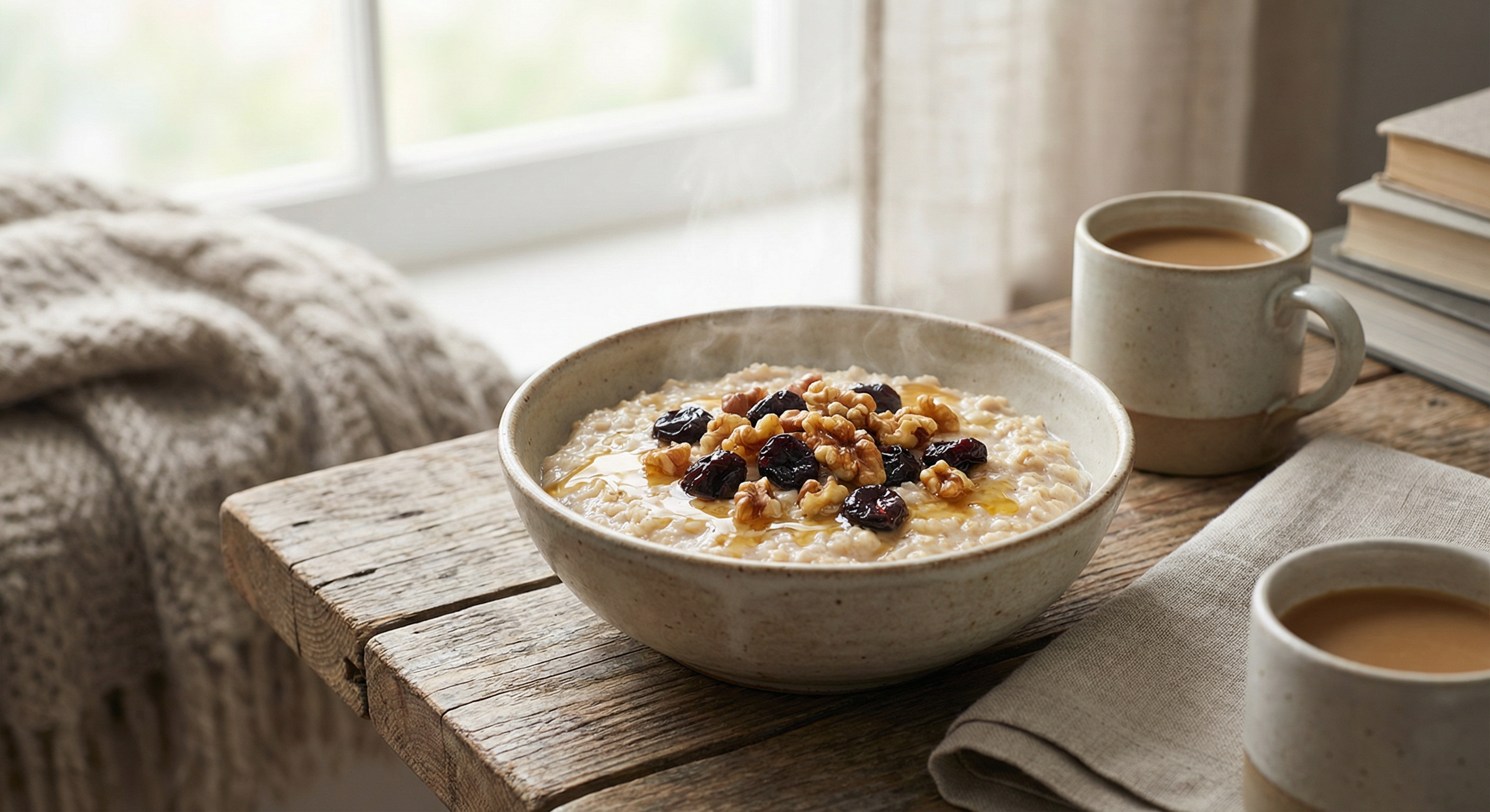 Овсянка с вяленой вишней