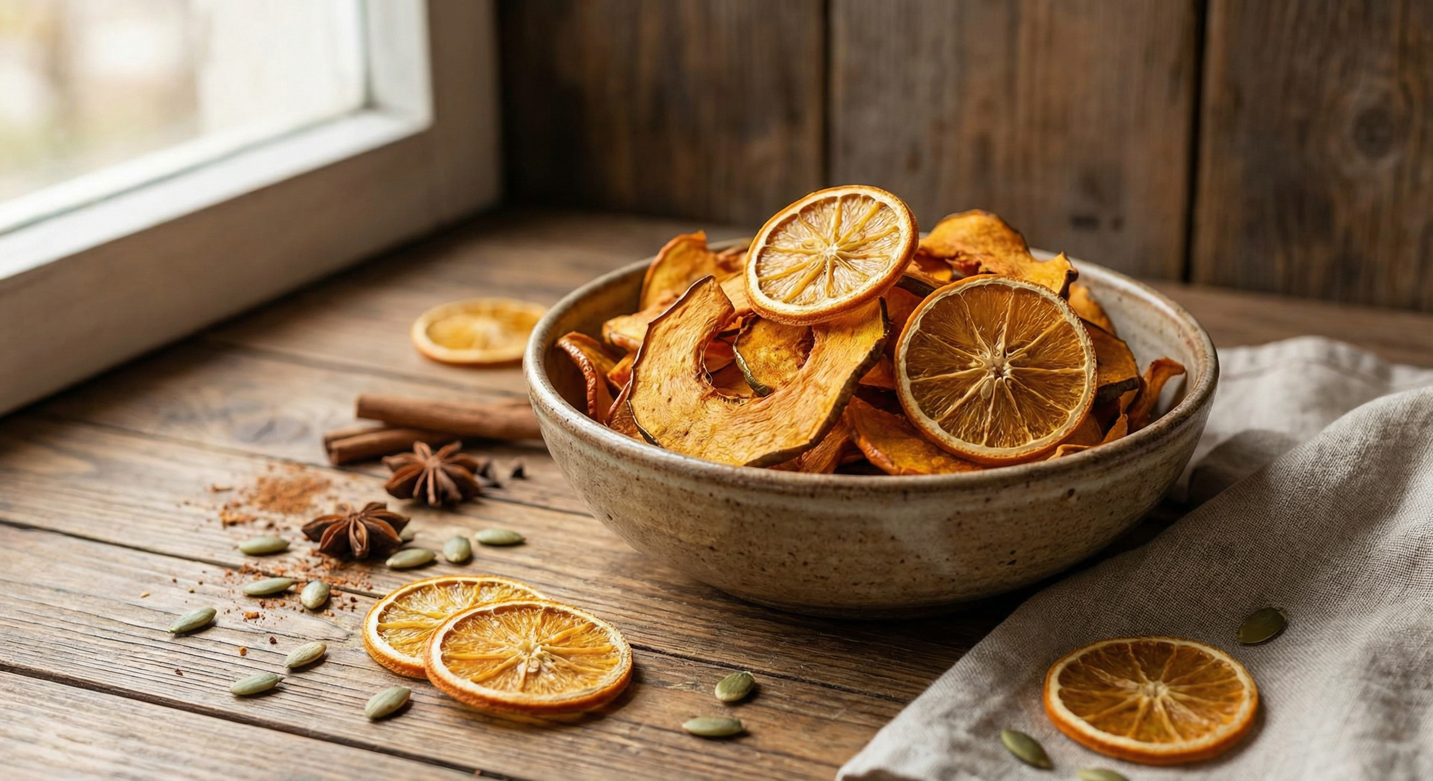 Чипсы из вяленой тыквы